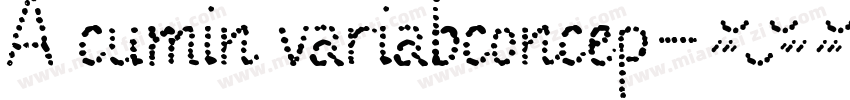 A cumin variabconcep字体转换